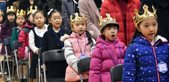 서울의 한 초등학교 입학식