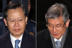 박병대·고영한 나란히 구치소서 나와…“재판부 판단에 경의”