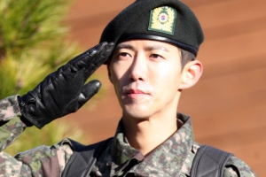 [포토] 병장 황광희 ‘제대 했습니다’