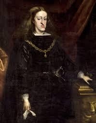 합스부르크 가문의 근친혼으로 희귀한 유전질환을 앓았던 스페인 왕 카를로스 2세. 주걱턱은 이 가문의 상징이었다.