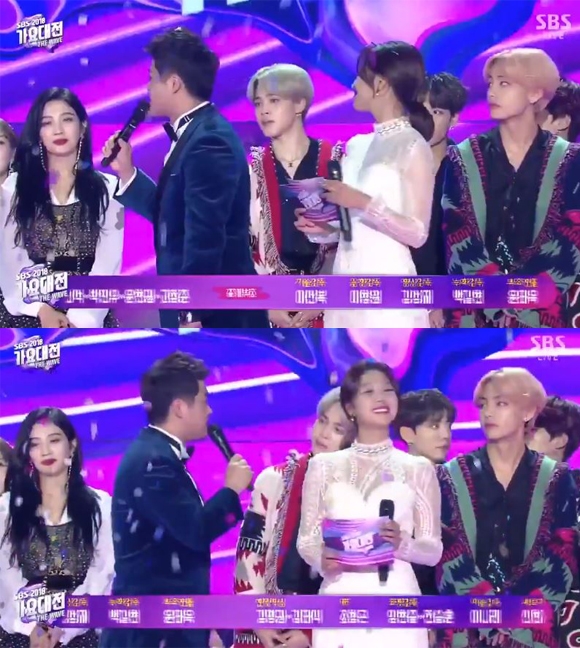 SBS 가요대전 전현무 방탄소년단 지민