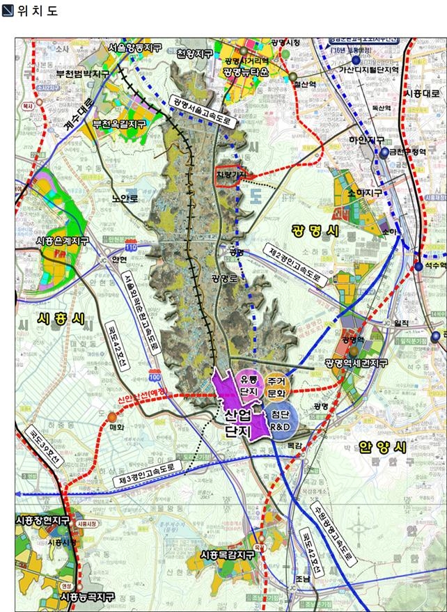 광명시흥 테크노밸리(TV) 일반산업단지 위치도