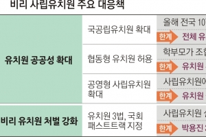 “국공립·협동형 모두 산넘어 산” 현실성 없는 사립유치원 대안