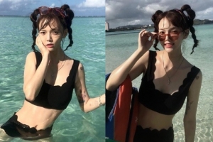 [포토] AOA 지민, 비키니 입고 ‘깜찍 포즈’