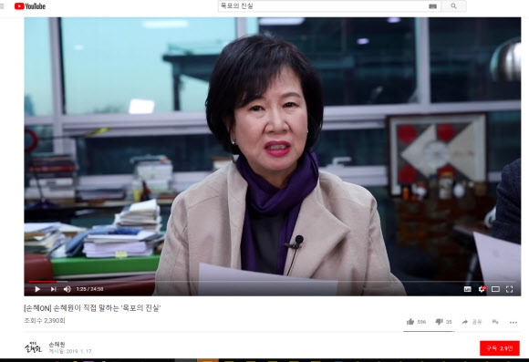 손혜원, ‘투기 의혹’ 해명 영상 게재