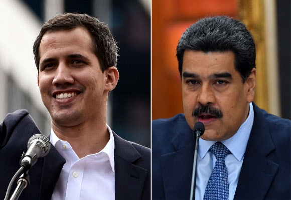 니콜라스 마두로 베네수엘라 대통령과 후안 과이도 국회의장
