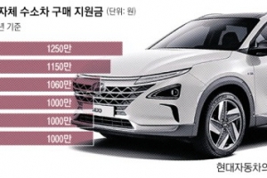 부산서 수소차 사면 1대당 3450만원 드려요