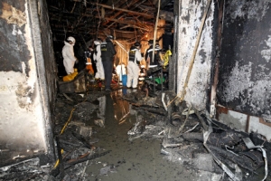 [포토] 대구 7층 건물 목욕탕서 화재…2명 사망, 70여명 부상