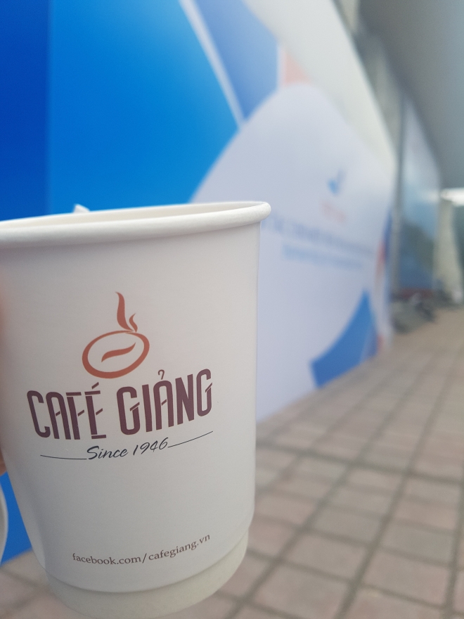 하노이 카페 지앙의 에그 커피가 국제미디어센터(IMC)에서 제공됐다.  하노이 김주연 기자 justina@seoul.co.kr
