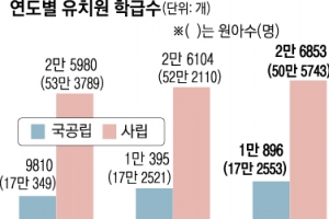 국공립유치원 703개 학급 늘었다는데… 우리 동네만 없나요?