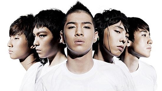 가수 빅뱅(왼쪽부터 대성, 탑, 태양, 지드래곤, 승리)