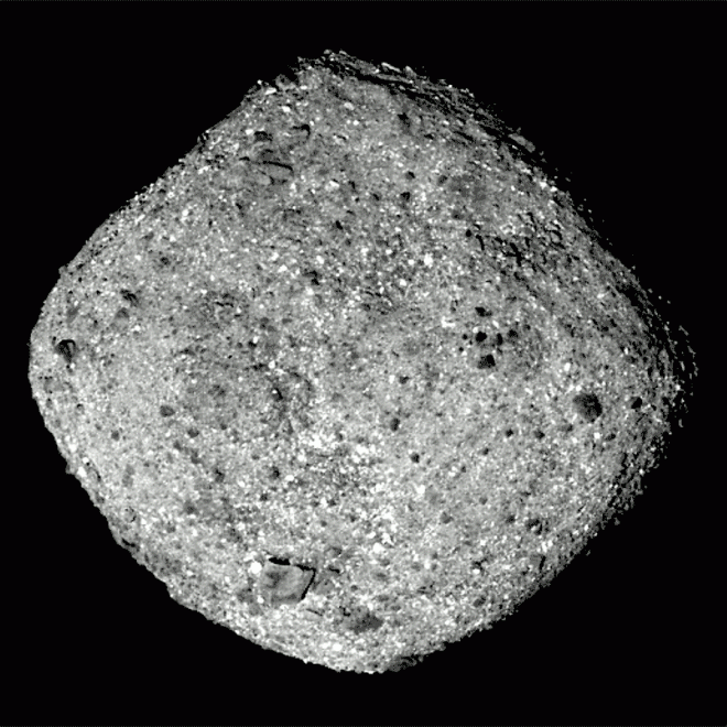 오리시스-렉스가 찍은 소행성 베누의 모습