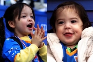 ‘슈퍼맨이 돌아왔다’ 나은-건후-승재, 축구장 포착 “최연소 응원단장”
