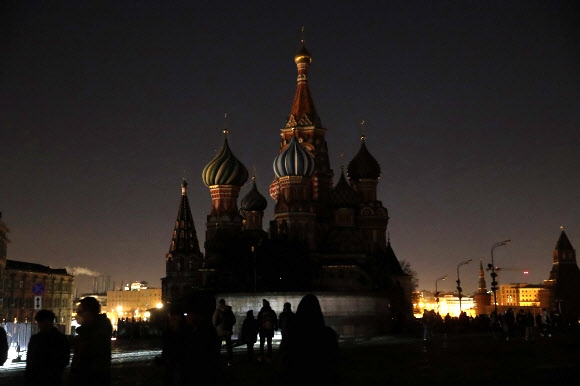 러시아 모스크바의 성 바실리 대성당. 모스크바 AFP 연합뉴스