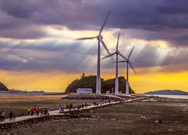 안산시의 대표 관광지중 하나인 탄도 바닷길. 안산시 제공