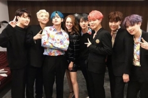 방탄소년단, 엠마스톤과 대기실 만남 ‘할리우드 만남’