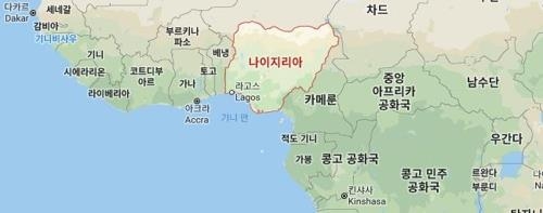 나이지리아를 포함한 아프리나 북서부 지도 서울신문 DB