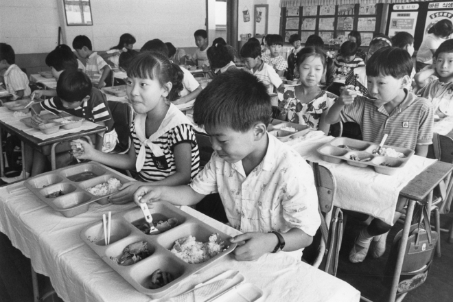 1989년 초등학교 급식모습