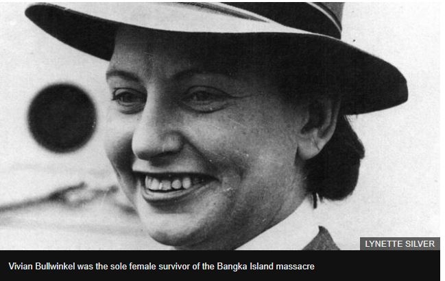 1942년 2월 일본군에 의한 인도네시아 방카섬 호주 여성 간호사 학살사건의 유일한 생존자였던 비비안 불윙클. <BBC 홈페이지>