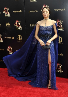 Sal Stowers가 5일(현지시간) 미국 캘리포니아주 패서디나의 패서디나 시빅 센터에서 열린 ‘the 46th annual Daytime Emmy Awards’에 참석해 포즈를 취하고 있다. AP 연합뉴스