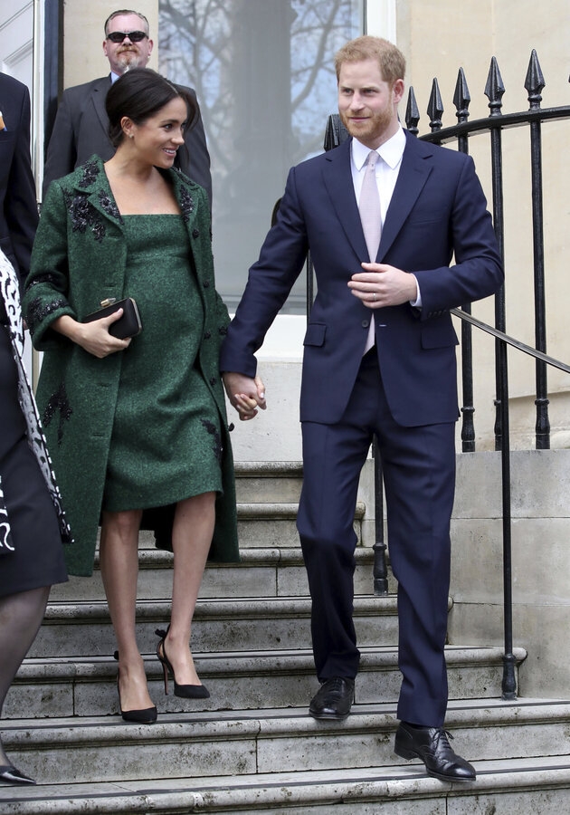 지난 3월 11일 영국 왕실 가족 행사 때의 해리 왕자와 메간 마클 왕자비. 