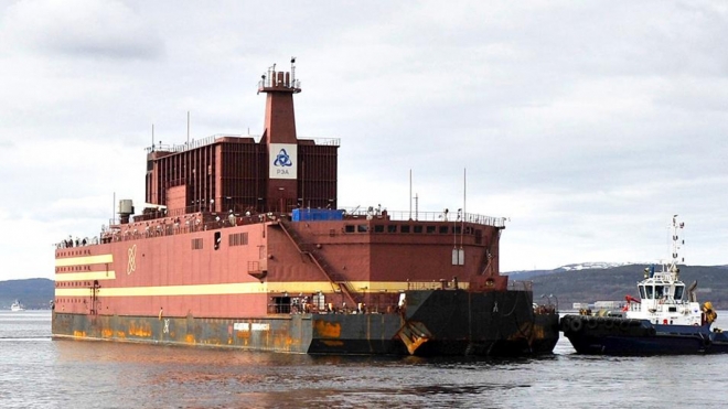 러시아에서 개발한 선박형 해양 원자로의 모습