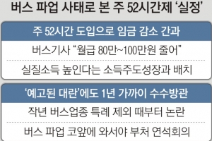 주 52시간제 ‘4대 실책’ 버스 대란 부를 뻔했다