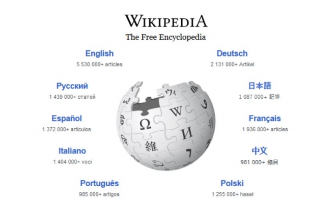 중국이 위키피디아의 300여개에 이르는 모든 언어 검색을 차단했다.  위키피디아 홈페이지 캡처