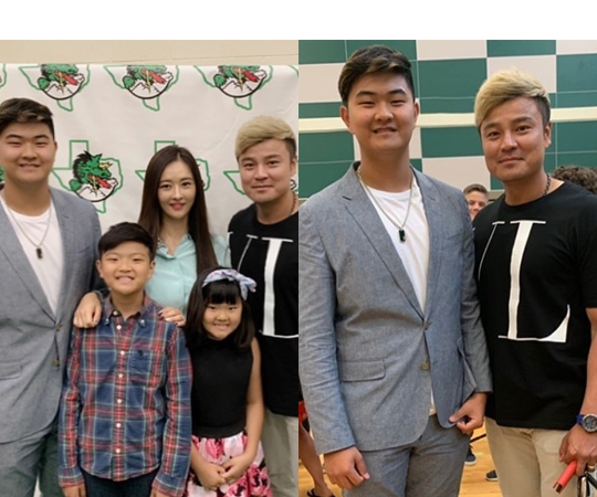 추신수 하원미 가족, 장남 졸업식 참석