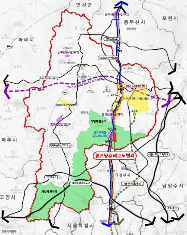 양주테크노밸리 위치도