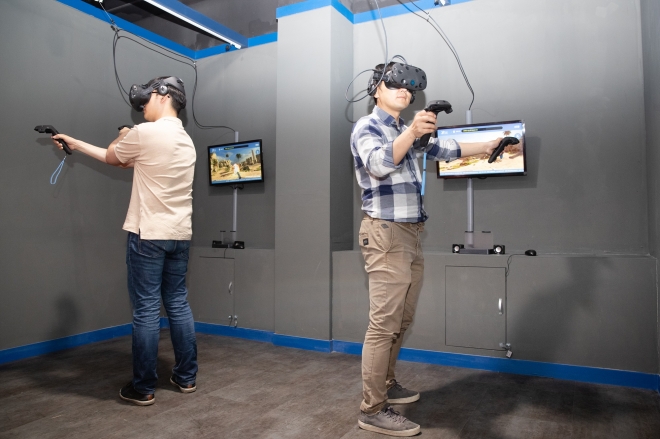 증평군 좌구산천문대에 마련된 VR체험장. 증평군 제공.