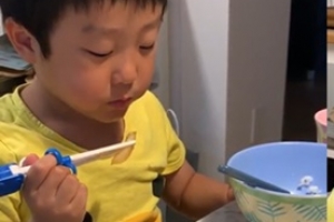 ‘이휘재 아들’ 이서준의 놀라운 젓가락질 ‘양파 한 조각까지..’