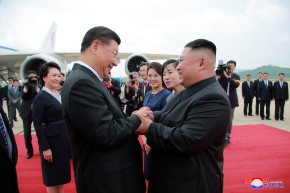 시진핑 중국 국가주석과 김정은 북한 국무위원장-연합뉴스
