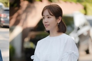 ‘봄밤’ 한지민, ‘♥정해인’ 母 김정영 만남에 “로봇 미소” 포착