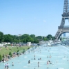 유럽 40도 때이른 폭염… 수영장 된 에펠탑 분수