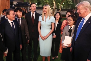문 대통령, 트럼프에 박세리 소개…이방카, 엑소 재회 “다시 보네요”