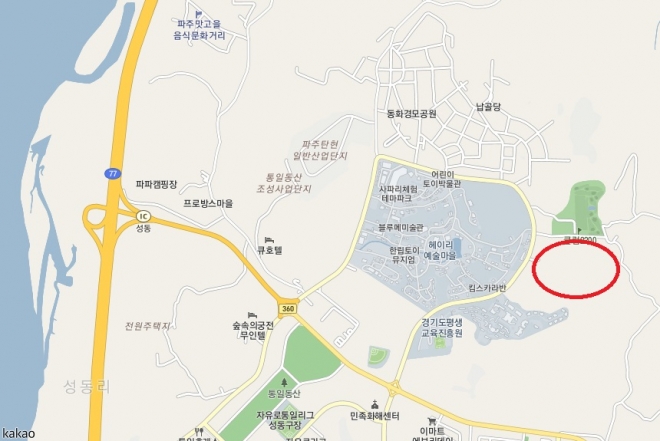 빨간 원안이 사업부지.