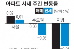 서울 전셋값 상승, 지방·수도권은 내려