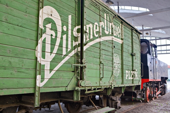 19세기부터 유럽 전역으로 체코 맥주를 실어나르던 열차. 필스너 공장 안에 전시돼 있다.