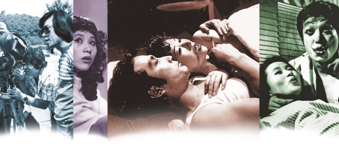 ①‘바람 불어 좋은 날’을 찍고 있는 이장호(오른쪽) 감독. 서정민 촬영기사가 영상을 찍고 있다. ②한국영화사에 길이 남을 캐릭터가 된 영화 ‘별들의 고향’ 속 경아(안인숙 분). 순수하면서도 발랄한 여인 경아의 짧은 생애는 성장주의가 만연한 냉혹한 사회 현실을 맞닥뜨린 여인의 삶을 투영했다. ③‘별들의 고향’ 하면 떠오르는 그 장면. “오랜만에 같이 누워보는군”, “행복해요. 더 꼭 껴안아주세요”라는 대사가 오간 이 장면은 지금도 많은 이들의 입에서 회자된다. ④‘별들의 고향’에서 열연한 안인숙(아래)과 신성일(문호 역).