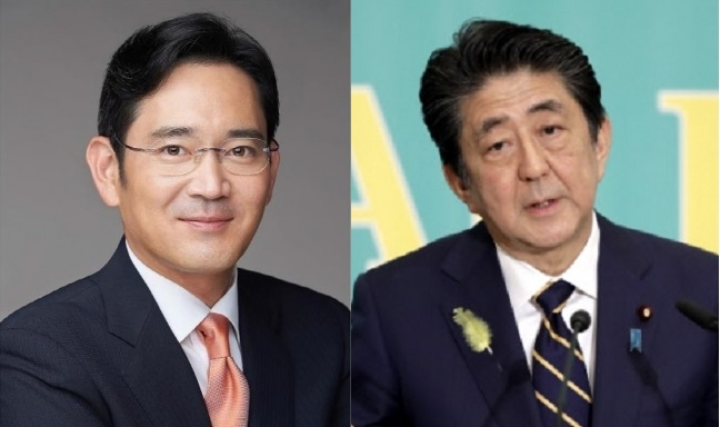 이재용 삼성전자 부회장 vs 아베 신조 일본 총리