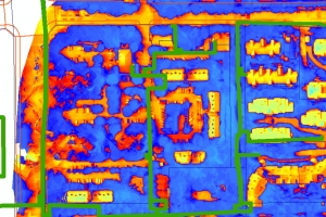 성남시 드론 띄원 열지도 제작 폭염에 대처...인구 이동 많은 5㎢ 구간 온도 분포 파악해 살수차 투입