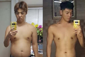 강남 15kg 감량 “복근 만드는 재미” 전후 사진 보니 ‘다른 사람’