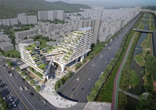 증산 빗물펌프장 부지 복합단지 조성 조감도. SH공사 제공