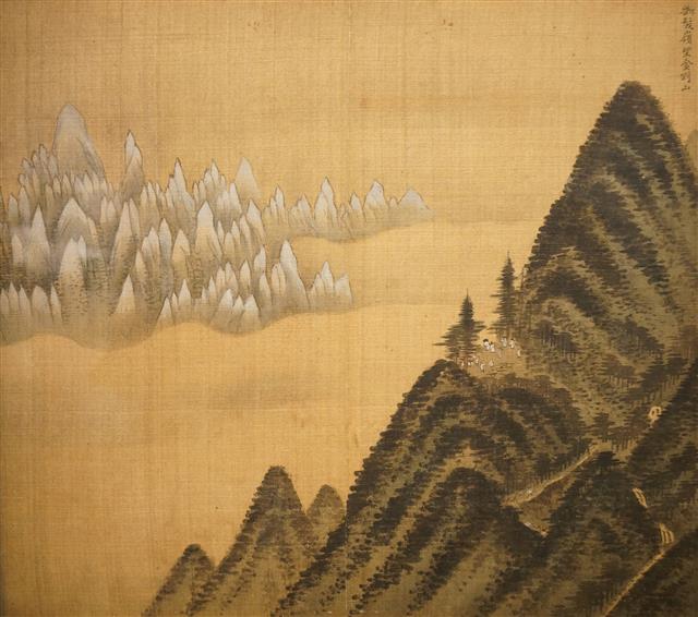 정선, ‘단발령망금강산’, 1711, 36x37.4㎝, 국립중앙박물관 소장