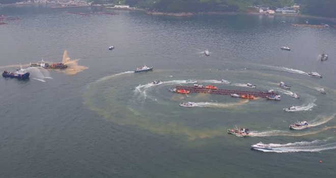 경남 해역 적조경보 확대발령