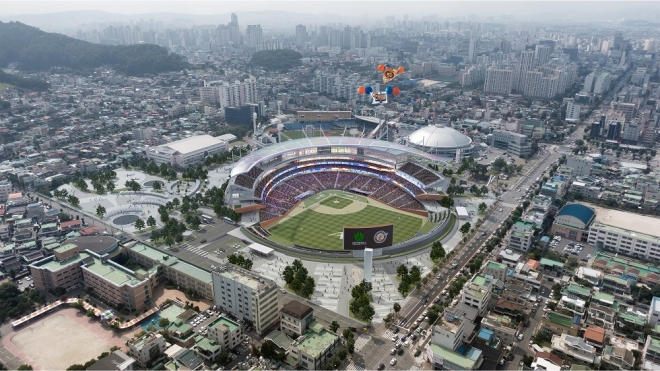 2025년 시즌부터 프로야구 한화이글스의 새 홈구장이 될 대전 베이스볼 드림파크 조감도. 대전시 제공