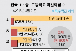 콩나물 교실·복식학급 여전…교원 정원만 줄인다고 될까