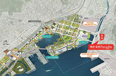 부산항 북항2단계 재개발구역 특화방안 공모당선작 조감도. 출처: 북항통합개발추진단