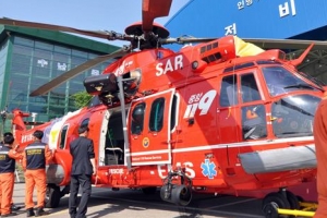 부상 선원 탄 소방헬기 귀환 중 독도 인근 200~300m 해상 추락